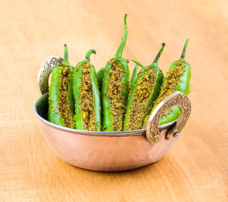 Green Chilli Pickle (Hari Mirch ka Achar)